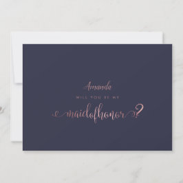 PixDezines Faux Ro Guld Maid of honor Inbjudningar