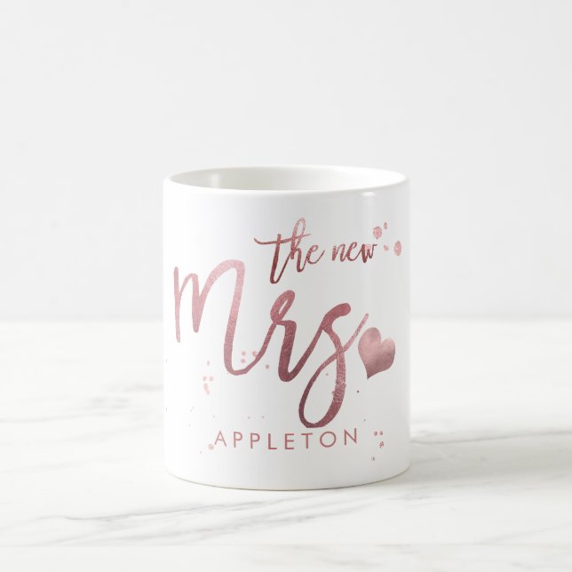 PixDezines/Faux Ro Guld/Modern skrift Kaffemugg (Center)