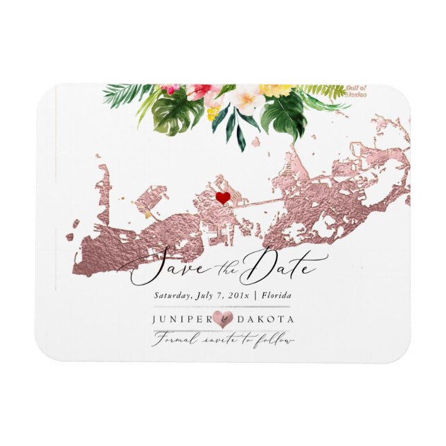 PixDezines Faux Ro Guld Nyckel Väster Karta, DIY-h Magnet (Horisontell)