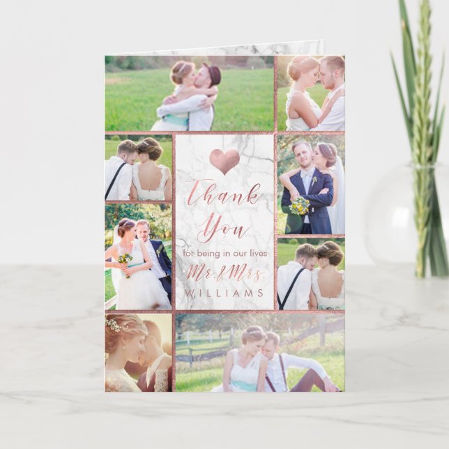 PixDezines Faux Ro Guld Photos Tack/Marble Tack Kort (Framsida)