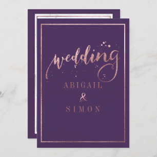 PixDezines Faux Ro Guld-skript/DIY Färg Inbjudningar