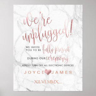 PixDezines Faux Ro Guld #UNPLUGGED CEREMONY Poster
