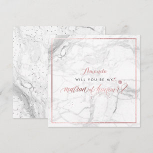 PixDezines Faux Ro Guld You Matron of Honor Inbjudningar
