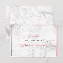 PixDezines Faux Ro Guld You Matron of Honor Inbjudningar