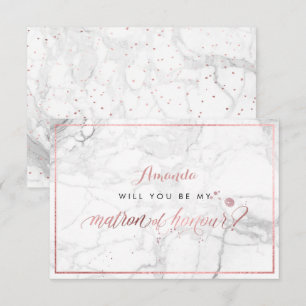 PixDezines Faux Ro Guld You Matron of Honor Inbjudningar