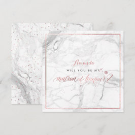 PixDezines Faux Ro Guld You Matron of Honor Inbjudningar