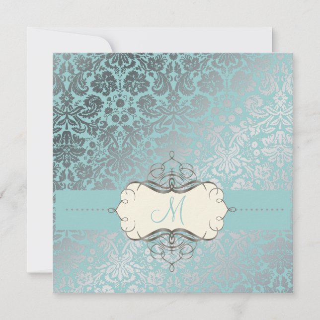 PixDezines FAUX SILVER DESIRE/DIY background/lemon Inbjudningar (Framsida)