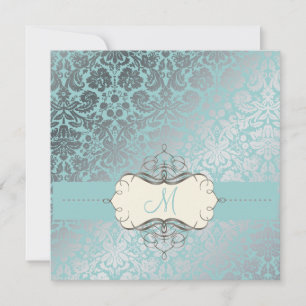 PixDezines FAUX SILVER DESIRE/DIY background/lemon Inbjudningar