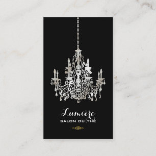 PixDezines faux silver foil chandelier/DIY färg Visitkort