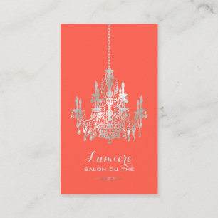 PixDezines faux silver foil chandelier/DIY färg Visitkort