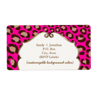 PixDezines Felina, shock rosa leopard print Fraktsedel