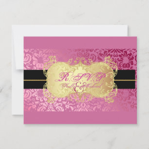 PixDezines Fidora Damask RSVP-kort OSA Kort