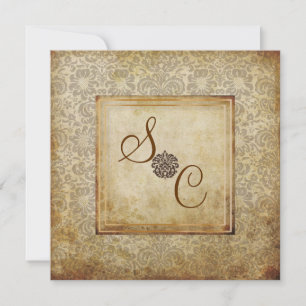 PixDezines Fidora, Vintage Damask Inbjudningar