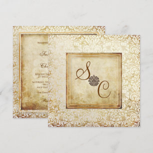 PixDezines FIDORA, VINTAGE DAMASK Inbjudningar