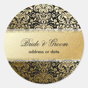 PixDezines Fidora Vintage Damask Runt Klistermärke
