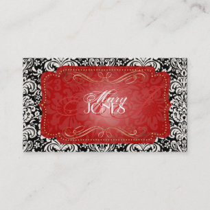 PixDezines Fidora Vintage Damask Visitkort