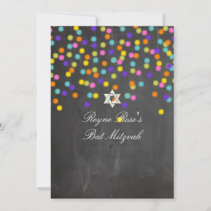 PixDezines fiesta+chalkboard/bat mitzvah Inbjudningar