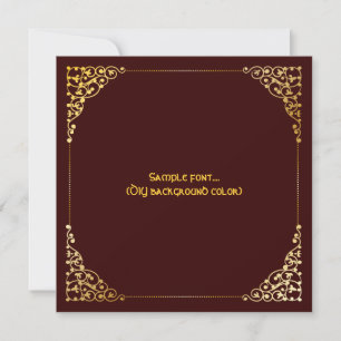 PixDezines filigree ram/fauxguld/diy färger Inbjudningar