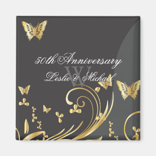 PixDezines-filigree swirls+butterflies/diy typsnit Magnet