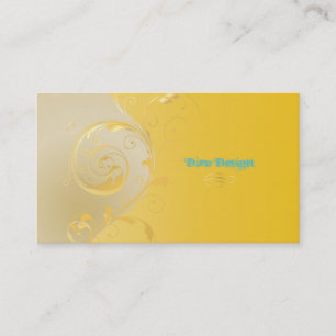 PixDezines Filigree+swirls/guld+gult/DIY Visitkort