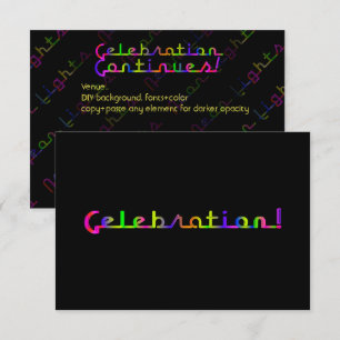 PixDezines Firande/Neon Ljus/Mitzvah Inbjudningar