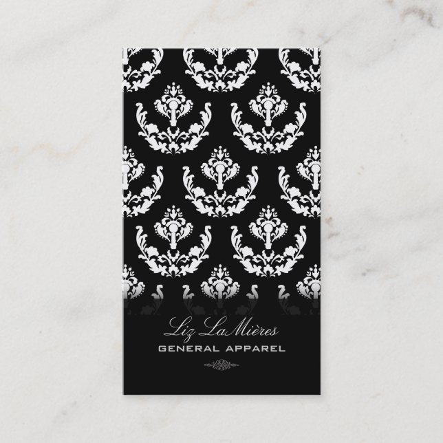 PixDezines firenze Damask/dyy-bakgrund färg Visitkort (Framsida)