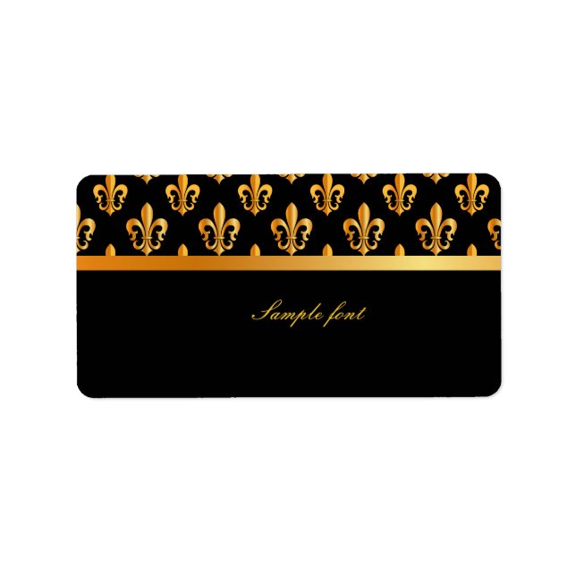 PixDezines Fleur de lis/DIY-bakgrund Adressetikett (Framsidan)