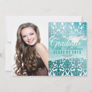 PixDezines flora damask/2014 studenten/foto Inbjudningar