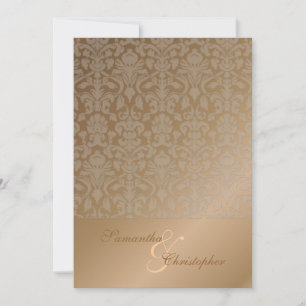 PixDezines Flora Damask-bröllopsinbjudningar Inbjudningar