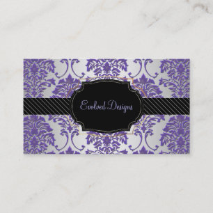 PixDezines florentius damask/lila Visitkort