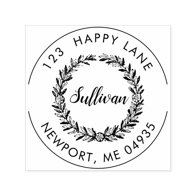 PixDezines Foliage+DIY Script-Returadress Självfärgande Stämpel (Design)