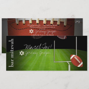 ✡ PixDezines FOTBOLL BAR MITZVAH, MÅLPOST Inbjudningar