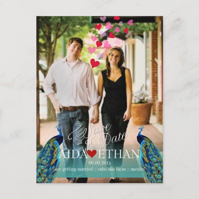 PixDezines-foto+peace/save date Meddelande Vykort (Framsida)