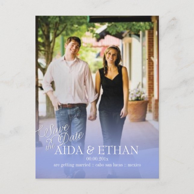 PixDezines foto/spara datum Meddelande Vykort (Framsida)