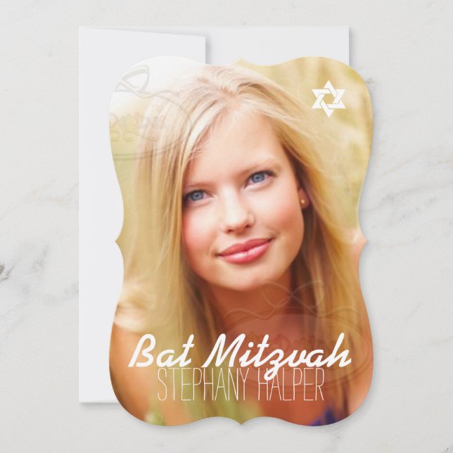 PixDezines fotomitzvah/Diy färg Inbjudningar (Framsida)