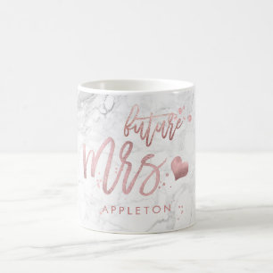 PixDezines Future Mrs/Faux Ro Guld/Modern Script Kaffemugg