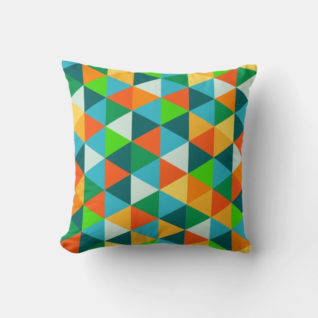 PixDezines geometric/neon färg Kudde (Framsida)