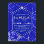 PixDezines Geometrisk Blå Lapis Bar Mitzvah Inbjudningar<br><div class="desc">✡ PixDezines geometriska oslipade ädelstens blå lapis stenyta / marmor bakgrund Bar Mitzvah-inbjudningar, modernt typsnitt i falskt silver. Alla element är redigerbara och borttagbara, välj från 300 typsnitt och typsnittsfärger. ✡ För att se fler av våra marmordesign, kopiera och klistra in denna URL: www.zazzle.com/pixdezines marble mitzvah?rf=238024746523913220 ✡ Upphovsrätt © 2014-2017...</div>