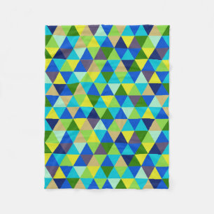 PixDezines geometrisk/justerbar/påfågelns färger/ Fleecefilt