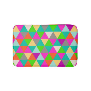 PixDezines geometrisk/neon/magenta Badrumsmatta