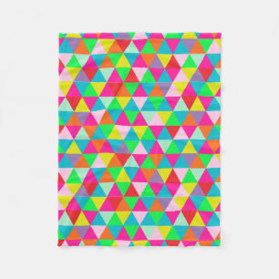 PixDezines geometriska/neonfärger/ Fleecefilt