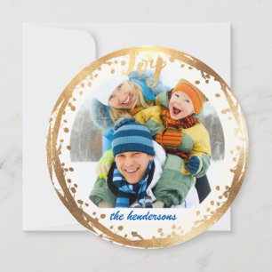PixDezines glädje, falsk guldkrans/julkort Julkort