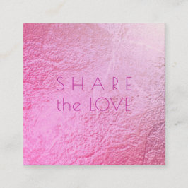 PixDezines Glam  Kärlek Iridescent Ombre Fyrkantigt Visitkort