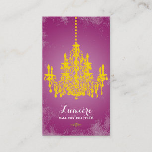 PixDezines goldenrod chandelier/DIY färg Visitkort