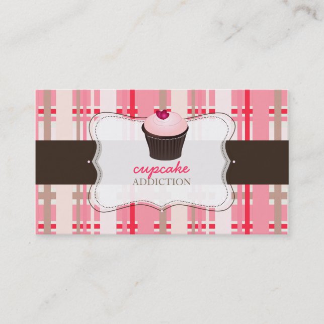 PixDezines gör-det-själv-bakgrund/cupcake+rutor Visitkort (Framsida)