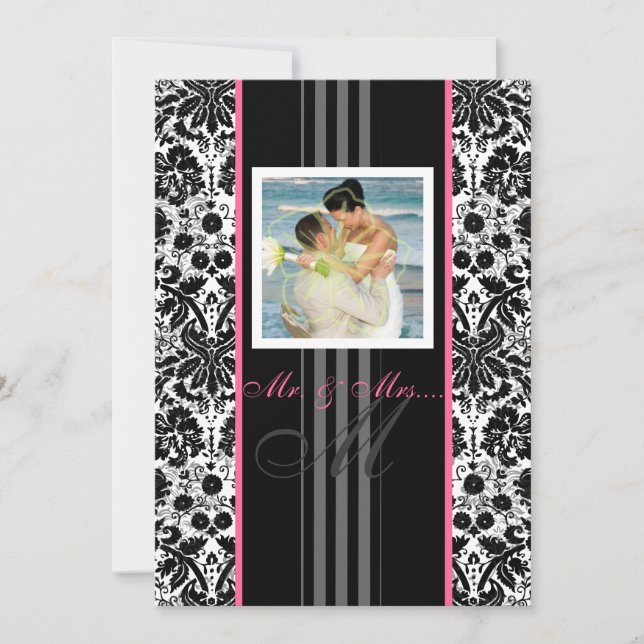 PixDezines gör-det-själv-evenemang + monogram-dama Inbjudningar (Framsida)