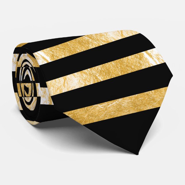 PixDezines gör-det-själv färger/falskt guld/svart Slips (Rullad)