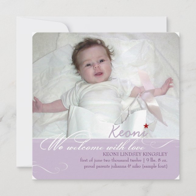 PixDezines gör-det-själv-färger, foton för födelse Meddelande (Framsida)