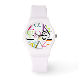 PixDezines greek alphabets Armbandsur