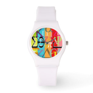 PixDezines greek alphabets Armbandsur